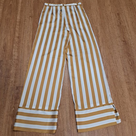 i Blues Goldenrod Striped Wide Leg Pants - Size 6 NWOT - Picture 7 of 8